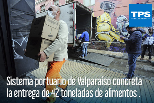 Sistema portuario de Valparaíso concreta la entrega de 42 toneladas de alimentos
