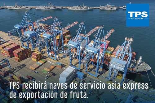TPS recibirá naves de servicio asia express de exportación de fruta