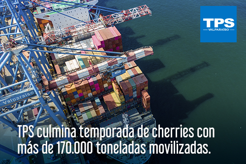 TPS culmina temporada de cherries con más de 170.000 toneladas movilizadas