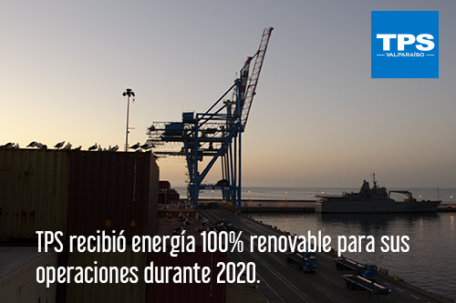 TPS recibió energía 100% renovable para sus operaciones durante 2020