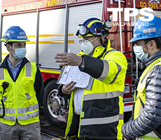 TPS y bomberos realizaron ejercicio de respuesta a eventual derrame de sustancia peligrosa