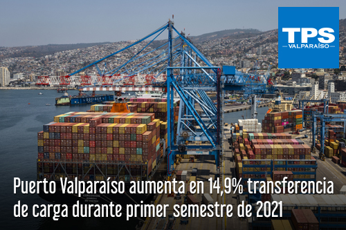 Puerto Valparaíso aumenta en 14,9% transferencia de carga durante primer semestre de 2021