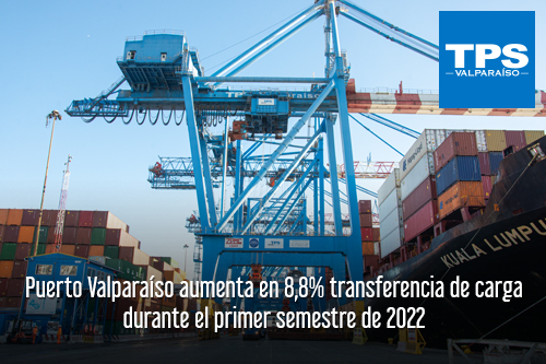 Puerto Valparaíso aumenta en 8,8% transferencia de carga durante el primer semestre de 2022