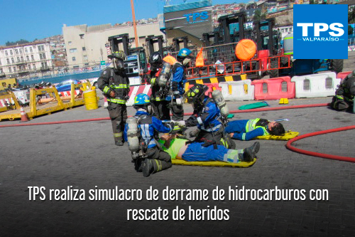 TPS realiza simulacro de derrame de hidrocarburos con rescate de heridos