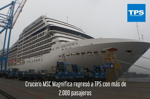 Crucero MSC Magnifica regresó a TPS con más de 2.000 pasajeros
