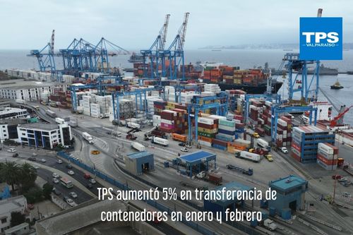 TPS aumentó 5% en transferencia de contenedores en enero y febrero