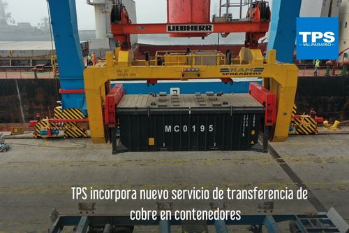 TPS incorpora nuevo servicio de transferencia de cobre en contenedores
