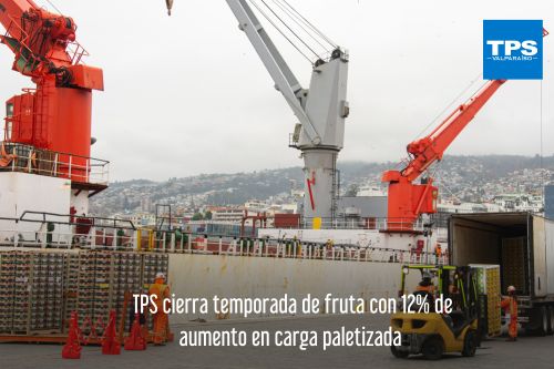 TPS cierra temporada alta de fruta con 12% de aumento en carga paletizada