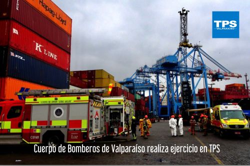 Cuerpo de Bomberos de Valparaíso realiza ejercicio en TPS