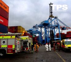 Cuerpo de Bomberos de Valparaíso realiza ejercicio en TPS
